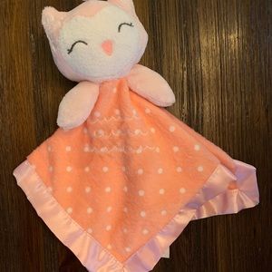 pink owl security blanket